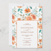 Terracotta Burnt Orange Hochzeit Einladung (Vorderseite)