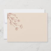 Terracotta Burnt Orange Ivory Beige Babydusche Dankeskarte (Rückseite)