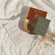 Terracotta Burnt Orange Minimalistisch Boho Weddin