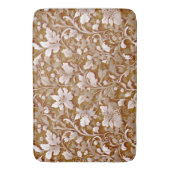 Terracotta Burnt Orange Modernes botanisches Boho Badematte (Vorderseite Vertikal)