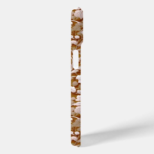 Terracotta Burnt Orange Modernes botanisches Boho Case-Mate iPhone Hülle (Rückseite / Rechts)