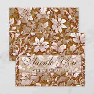 Terracotta Burnt Orange Modernes botanisches Boho Dankeskarte