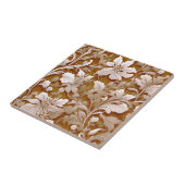 Terracotta Burnt Orange Modernes botanisches Boho Fliese (Seite)