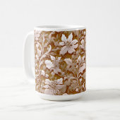 Terracotta Burnt Orange Modernes botanisches Boho Kaffeetasse (Vorderseite Links)