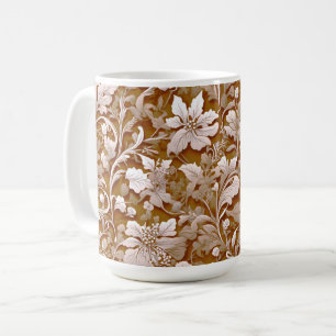 Terracotta Burnt Orange Modernes botanisches Boho Kaffeetasse
