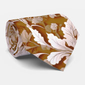 Terracotta Burnt Orange Modernes botanisches Boho Krawatte (Gerollt)