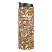 Terracotta Burnt Orange Modernes botanisches Boho Thermosbecher (Nach rechts gedreht)