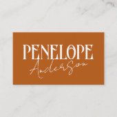 Terracotta Burnt Orange Neutral Modern Boho Visitenkarte (Vorderseite)