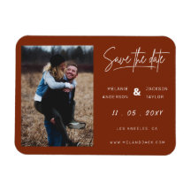 Terracotta Burnt Orange Simple Handwriting Foto S