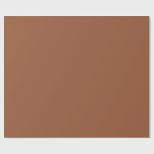 Terracotta Burnt Orange Solid Color Geschenkpapier (Flach)