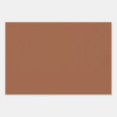 Terracotta Burnt Orange Solid Color Geschenkpapier Set (Vorderseite 3)