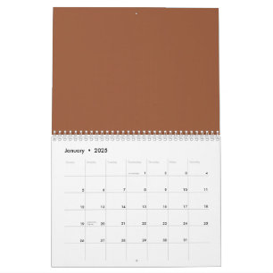 Terracotta Burnt Orange Solid Color Kalender