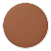 Terracotta Burnt Orange Solid Color Keramikknauf (Vorderseite)