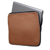 Terracotta Burnt Orange Solid Color Laptopschutzhülle (Vorderseite Links)
