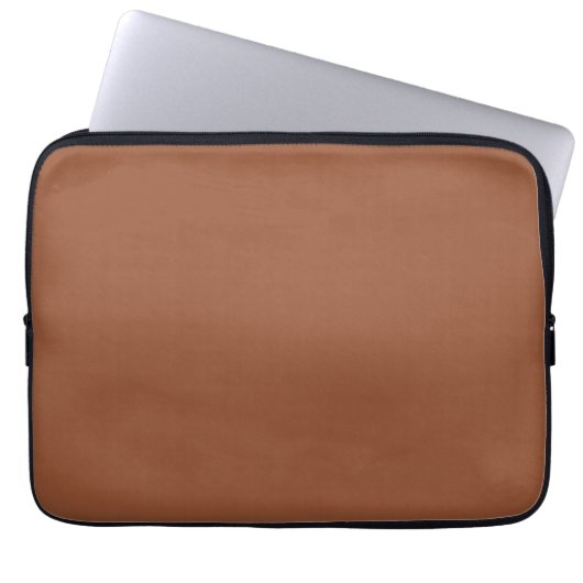 Terracotta Burnt Orange Solid Color Laptopschutzhülle (Vorderseite)