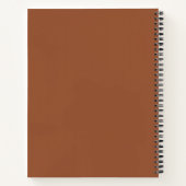 Terracotta Burnt Orange Solid Color Notizblock (Rückseite)