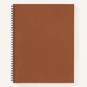 Terracotta Burnt Orange Solid Color Notizblock