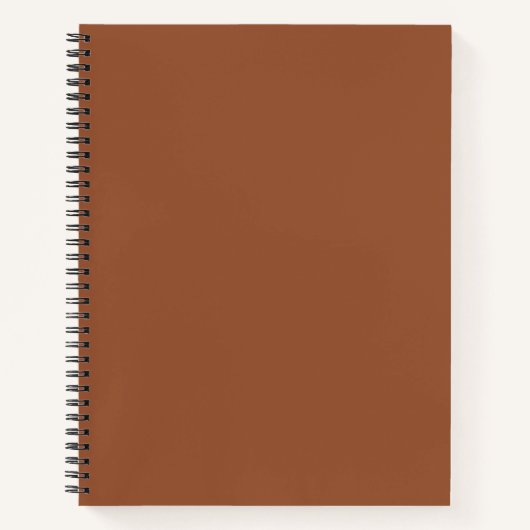 Terracotta Burnt Orange Solid Color Notizblock (Vorderseite)