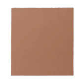 Terracotta Burnt Orange Solid Color Notizblock (Vorderseite)