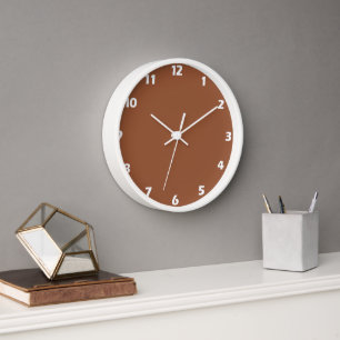 Terracotta Burnt Orange Solid Color Uhr