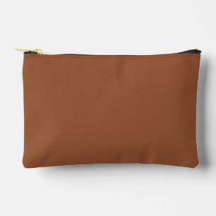 Terracotta Burnt Orange Solid Color Zubehörtasche