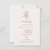 Terracotta Burnt Orange Song Request Wedding RSVP Karte (Vorderseite)