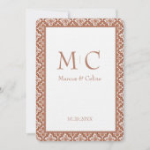 Terracotta Burnt Orange Tile Einladung (Vorderseite)