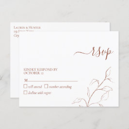 Terracotta Burnt Orange UAWG Einladungspostkarte