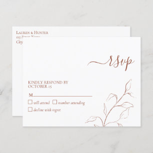 Terracotta Burnt Orange UAWG Einladungspostkarte