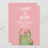 Terracotta Cactus Desert Arizona Rustikale Hochzei Einladung (Vorne/Hinten)