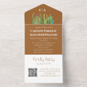 Terracotta Cactus Desert Boho UAWG QR Code All In One Einladung (Innen Boden)