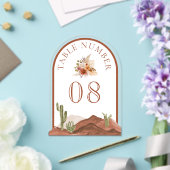 Terracotta Cactus Wedding Acrylic Table Number Acryleinladungen (Insitu (Hochzeit))
