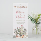 Terracotta & Cactus Wedding Fiesta Programm (Stehend Vorderseite)