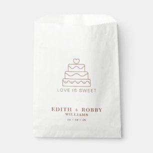 Terracotta Cake Piktogramm Liebe ist süße Pfeffert Geschenktütchen