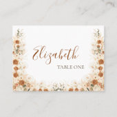 Terracotta Calla Lily Wedding | Boho Watercolor Platzkarte (Vorderseite)