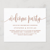 Terracotta Calligrafy Willkommen Party Einladung (Vorderseite)