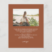 Terracotta Calligraphy Foto Abschluss Einladung (Rückseite)