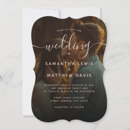 Terracotta Calligraphy Script Bohemisch Wedding Einladung