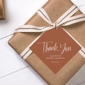 Terracotta Calligraphy Script Danke Geschenkanhänger