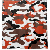 Terracotta-Camouflage Duschvorhang (Vorderseite)