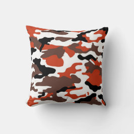 Terracotta Camouflage Throw Kissen