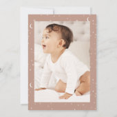 Terracotta Celestial 1. Geburtstag Foto Einladung (Rückseite)