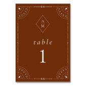 Terracotta Celestial Moon & Stars Tischnummer (Rückseite)