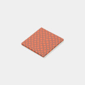 Terracotta Checkered Warm Checkerboard Muster Post-it Klebezettel (angewinkelt)