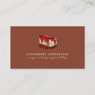 Terracotta Cheesecake Strawberry Konditorei Visitenkarte