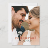 Terracotta Chic Bold Retro Script Probe Dinner Einladung (Vorderseite)