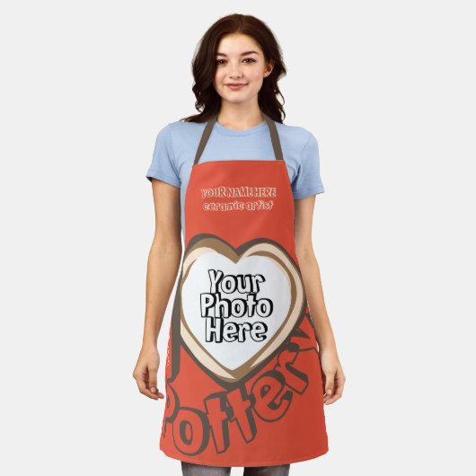 Terracotta Chic I Liebe Potterie Schürze (Getragen)