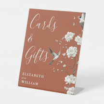 Terracotta Chinoiserie Karten und Geschenke