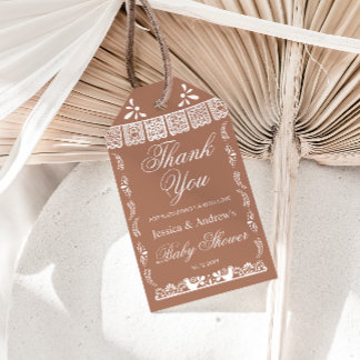 Terracotta Cielito Lindo Mexican Baby Shower Geschenkanhänger