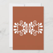 Terracotta Cielito Lindo mexikanisch 70. Geburtsta Einladung (Rückseite)